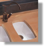 Fireclay Drop-In / Undermount Sink Small