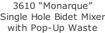 3610 “Monarque” Single Hole Bidet Mixer with Pop-Up Waste