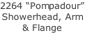 2264 “Pompadour” Showerhead, Arm  & Flange