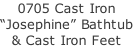 0705 Cast Iron “Josephine” Bathtub & Cast Iron Feet