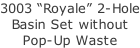 3003 “Royale” 2-Hole Basin Set without Pop-Up Waste