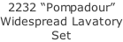 2232 “Pompadour” Widespread Lavatory Set