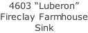4603 “Luberon” Fireclay Farmhouse Sink