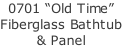 0701 “Old Time” Fiberglass Bathtub & Panel