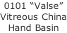 0101 “Valse” Vitreous China Hand Basin