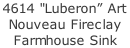 4614 "Luberon” Art  Nouveau Fireclay Farmhouse Sink