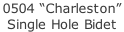 0504 “Charleston”  Single Hole Bidet