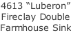 4613 “Luberon” Fireclay Double Farmhouse Sink